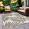 World Rug Gallery Contemporary Floral Leaves Nature Inspired Indoor/Outdoor Area Rug 2' x 7' Blue 4033BEIGE5X7 - alternate 9